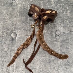 Rare Tarina Tarantino Leather Butterfly Cuff